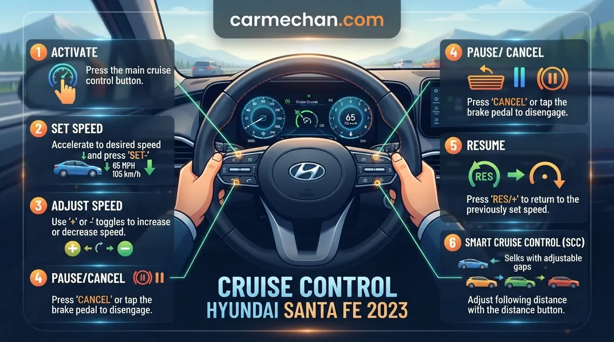 cruise control hyundai santa fe 2023