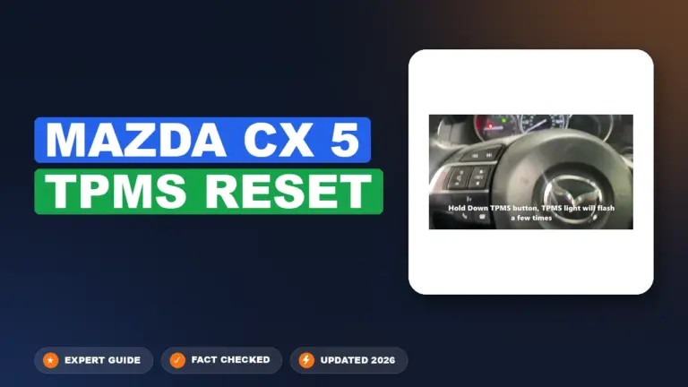 Mazda CX-5 TPMS Reset: Solved Through Step-by-Step Calibration