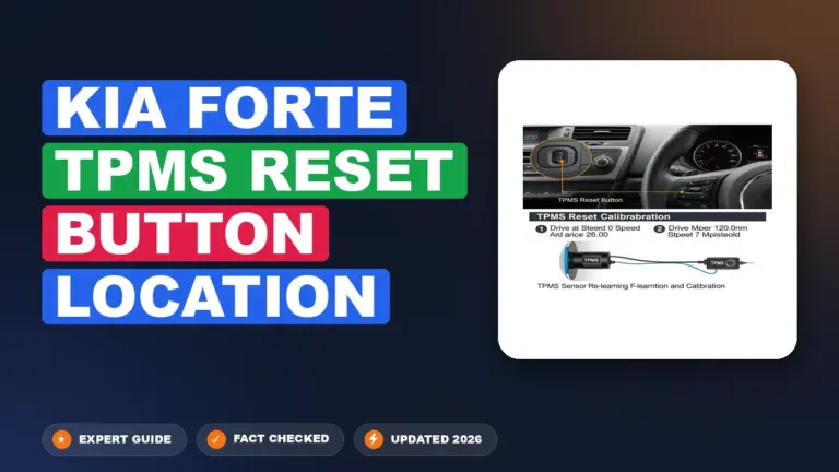 Kia Forte TPMS Reset Button Location: Clarified for 2026 Models