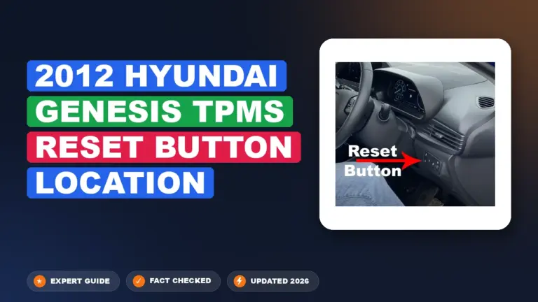 2012 hyundai genesis tpms reset button location: Solved