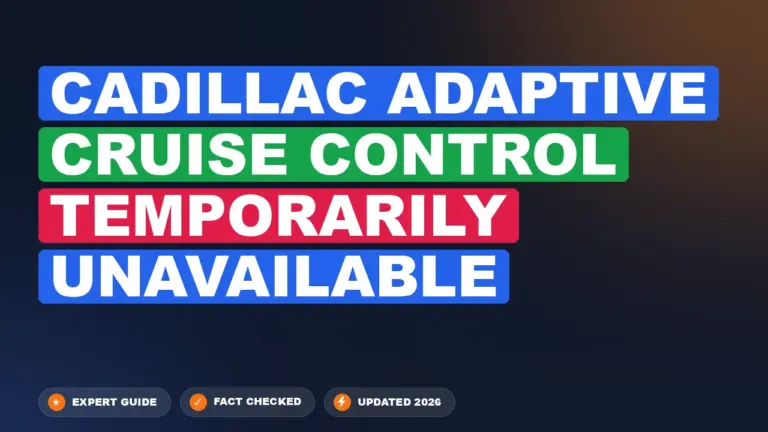 Cadillac Adaptive Cruise Control Temporarily Unavailable: Resolved