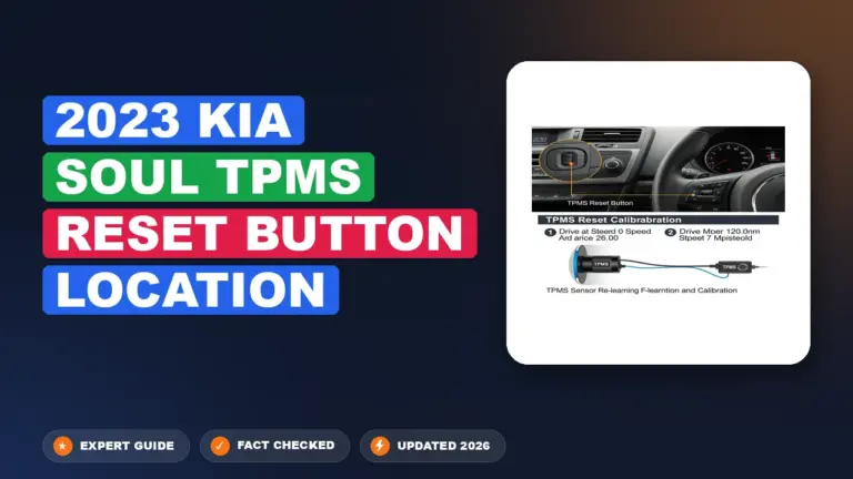 2023 Kia Soul TPMS Reset Button Location: Clarified