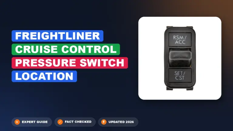 Freightliner cruise control pressure switch location: Pinpointed