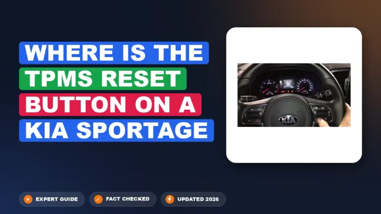 Where is the tpms reset button on a kia sportage: Solved