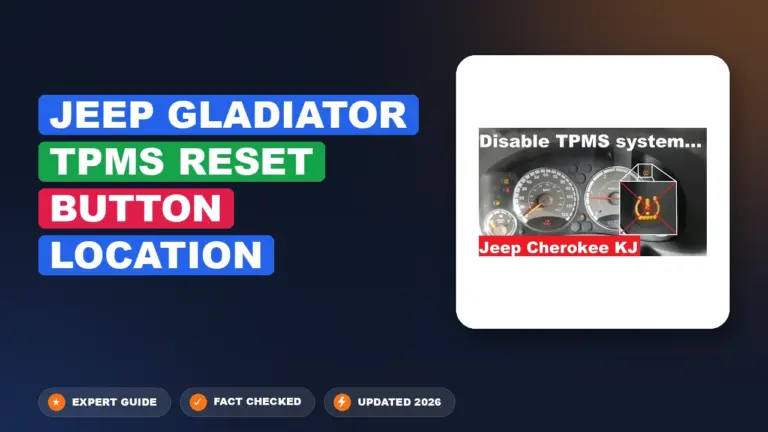 Jeep Gladiator TPMS Reset Button Location: Clarified