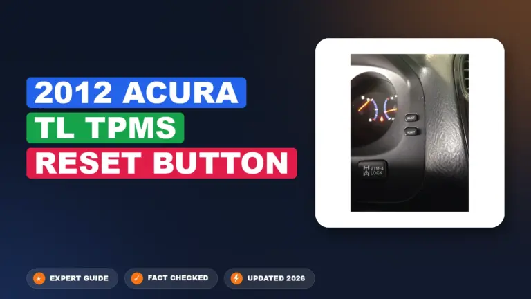 2012 Acura TL TPMS Reset Button: Explained Simply