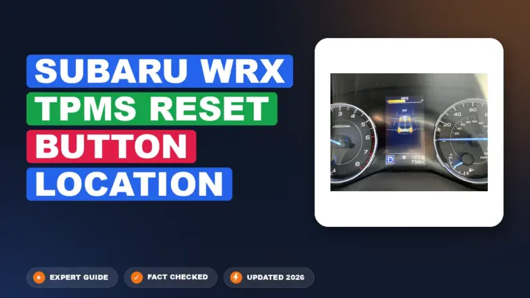 Subaru WRX TPMS Reset Button Location: Located & Clarified
