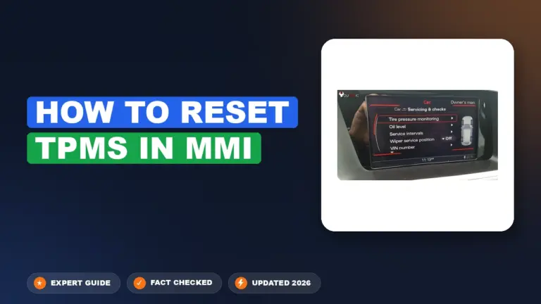 How to reset TPMS in MMI: Expert Procedure Decoded