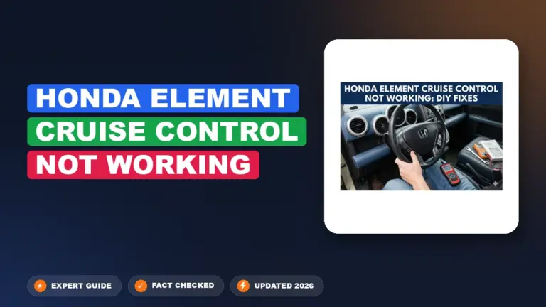 Honda Element Cruise Control Not Working: Diagnosed & Fixed