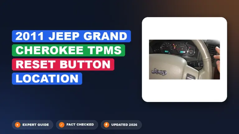 2011 Jeep Grand Cherokee TPMS Reset Button Location: Solved