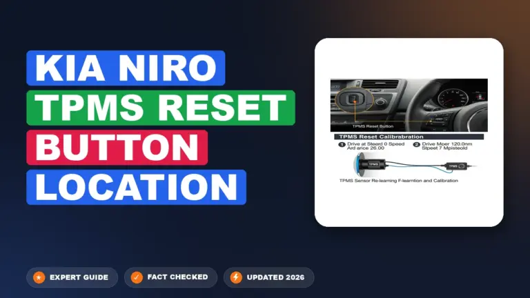 Kia Niro TPMS Reset Button Location: Solved by Model Year