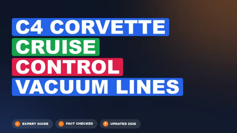 C4 Corvette Cruise Control Vacuum Lines Diagnosed & Fixed