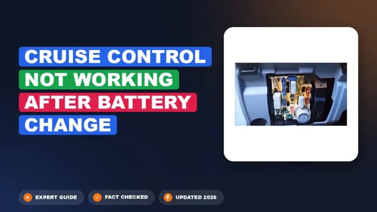 Cruise Control Not Working After Battery Change: Solved