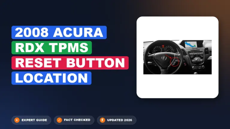 2008 Acura RDX TPMS Reset Button Location: Fact-Checked