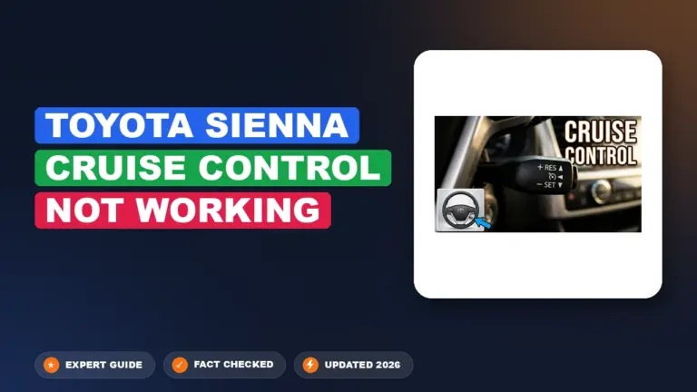 Toyota Sienna Cruise Control Not Working: Diagnosed & Fixed