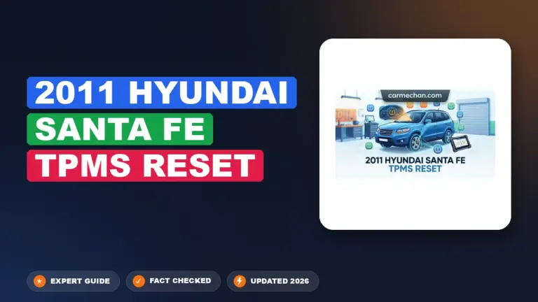 2011 hyundai santa fe tpms reset: Diagnosed & Fixed