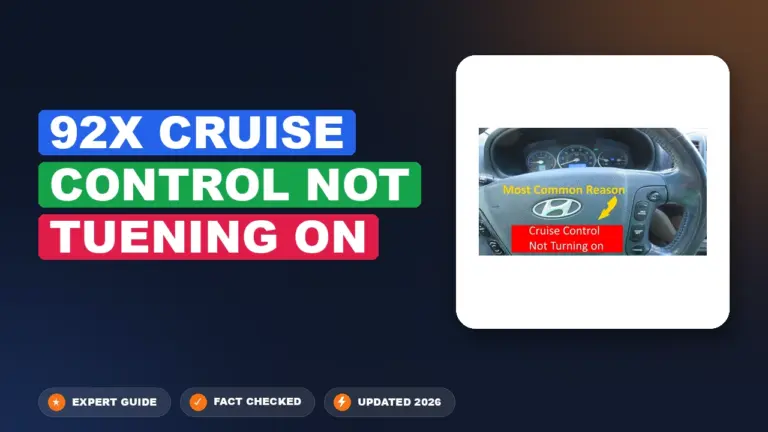 92x Cruise Control Not Tuening On: Diagnosed & Resolved