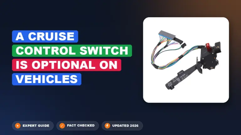 A cruise control switch is optional on vehicles: Evaluated