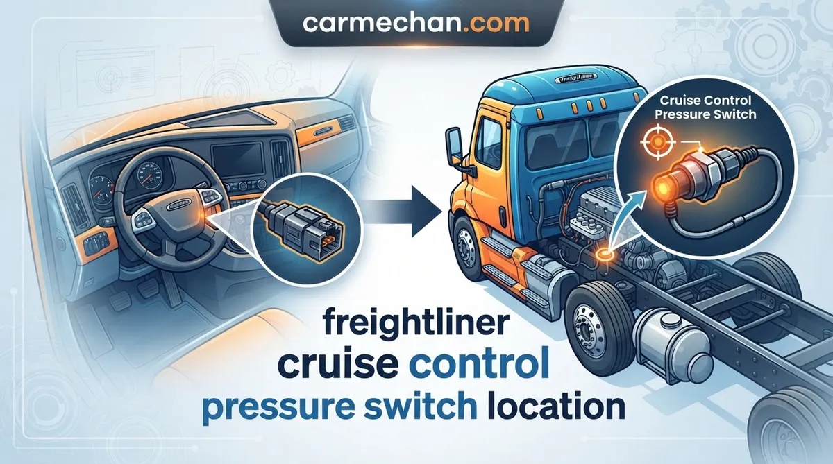 freightliner cruise control pressure switch location