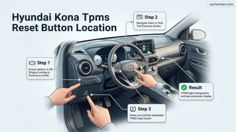 Hyundai Kona TPMS Reset Button Location 2026 Expert Guide