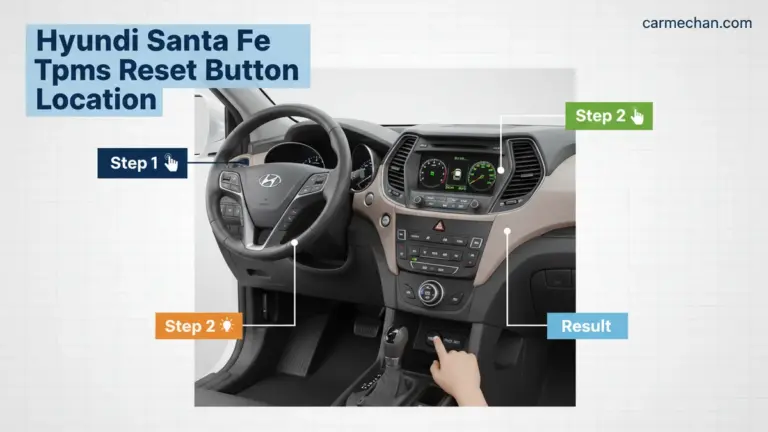 Hyundai Santa Fe TPMS Reset Button Location Real 2026