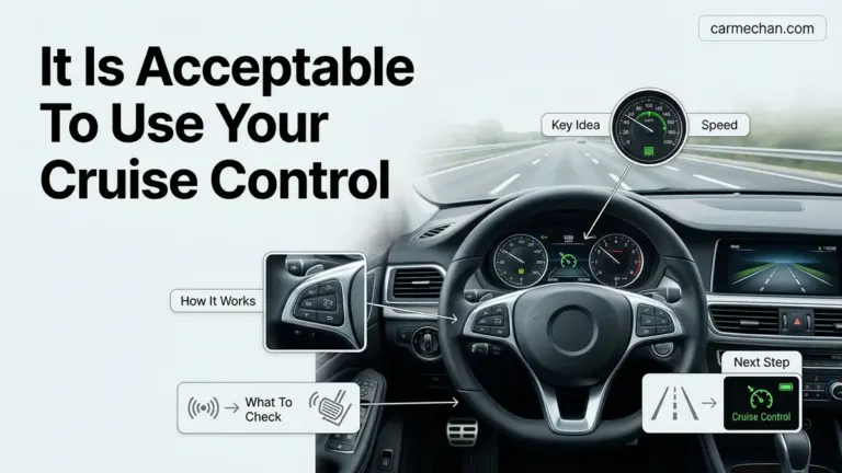 It Is Acceptable To Use Your Cruise Control A 2026