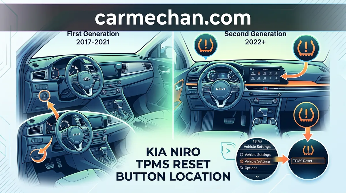kia niro tpms reset button location