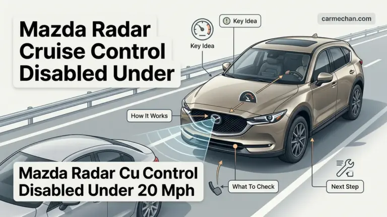 Mazda Radar Cruise Control Disabled Under 20 mph 2026