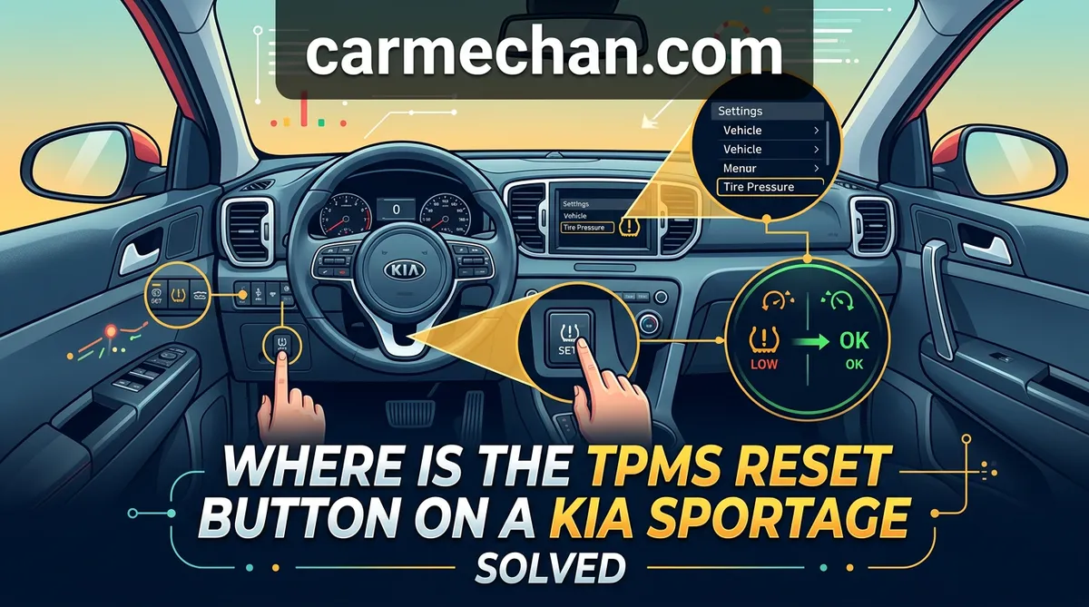 where is the tpms reset button on a kia sportage